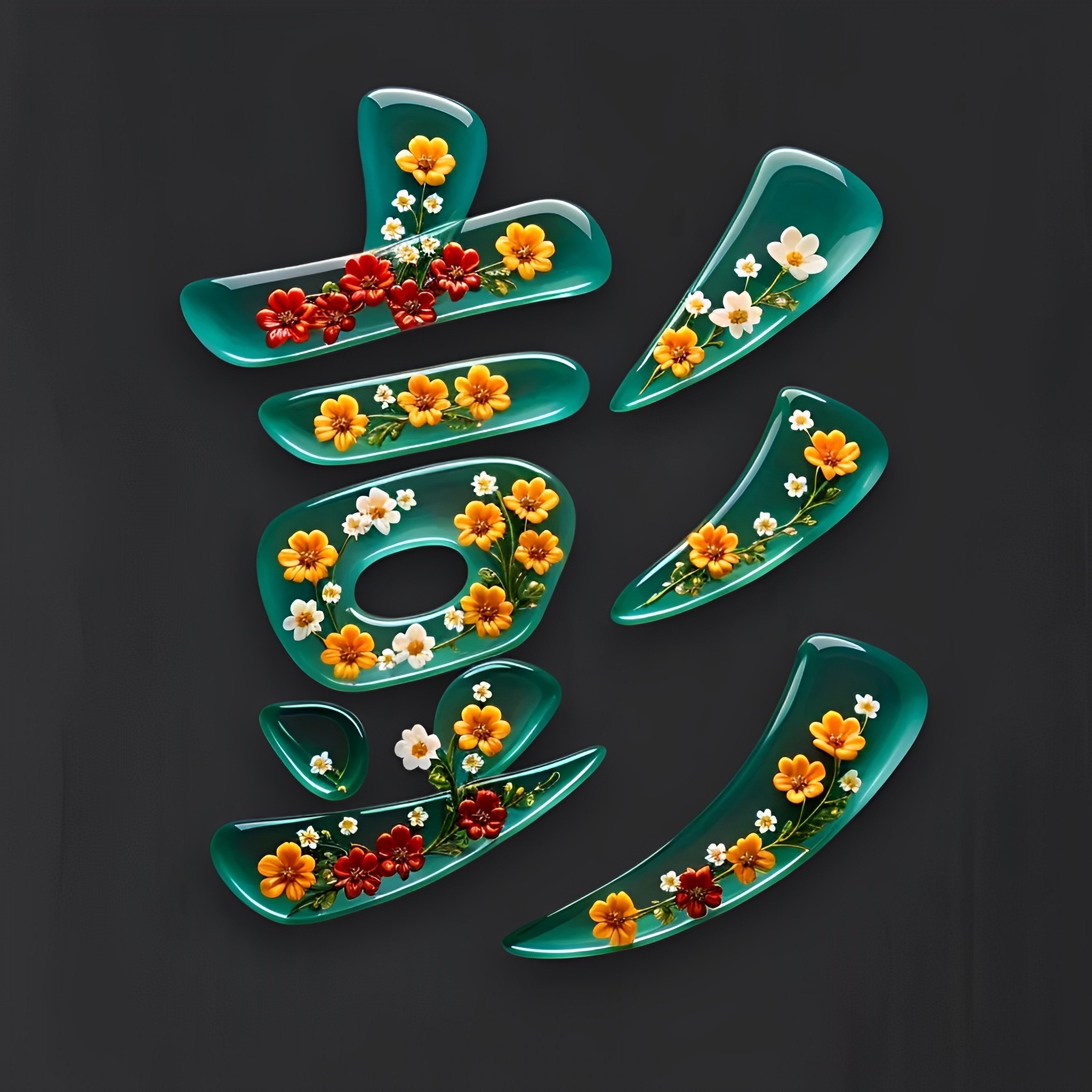 百家姓壁纸创意设计之"如玉如花"