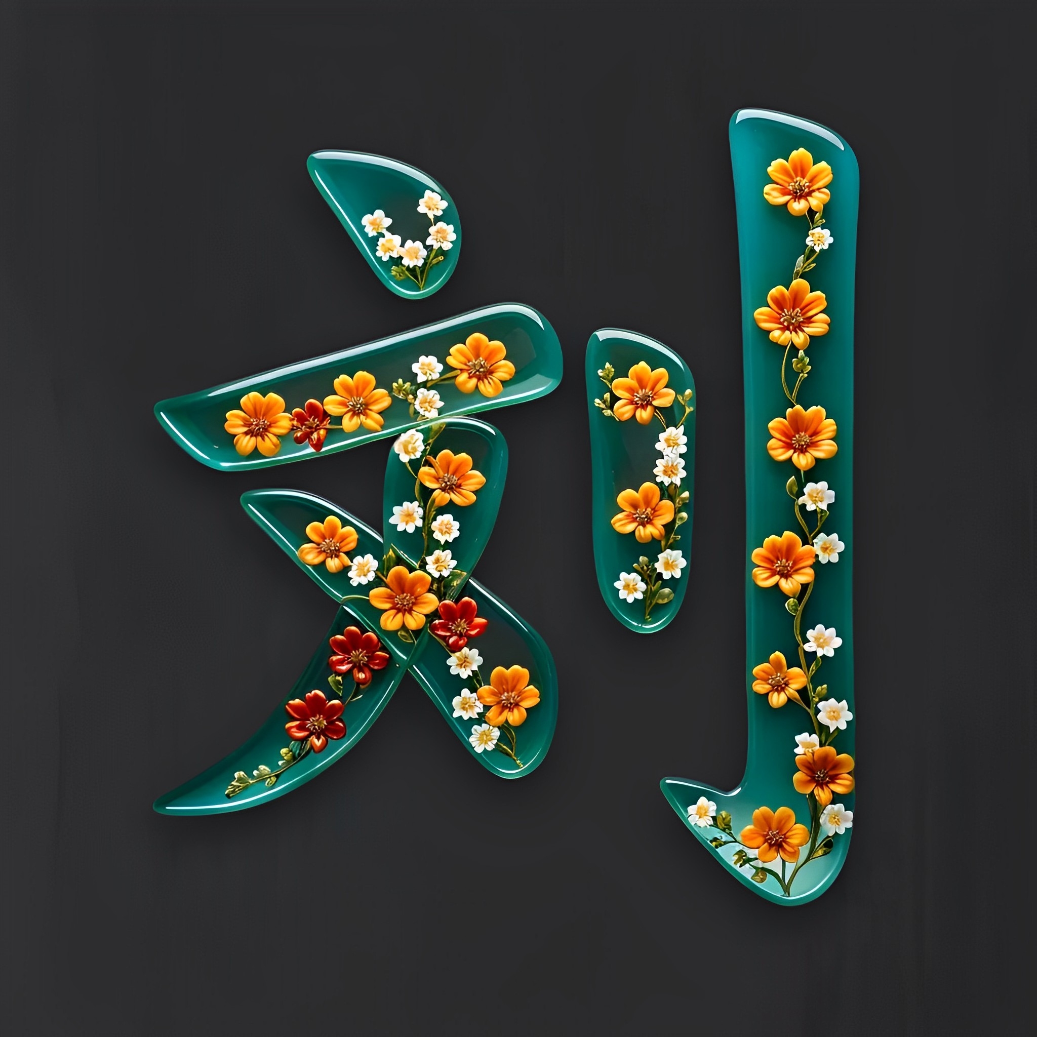 百家姓壁纸创意设计之"如玉如花"