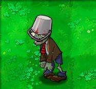 强壮度:高 弱点:磁体蘑菇 铁桶僵尸总是头戴铁桶