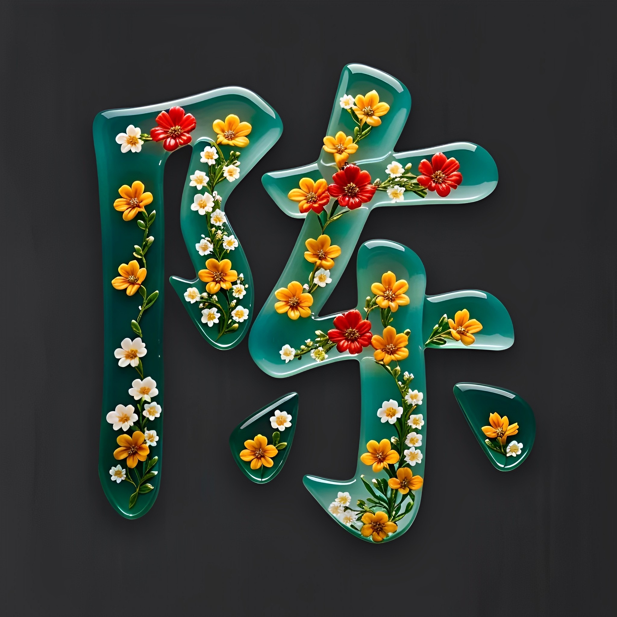 百家姓壁纸创意设计之"如玉如花"