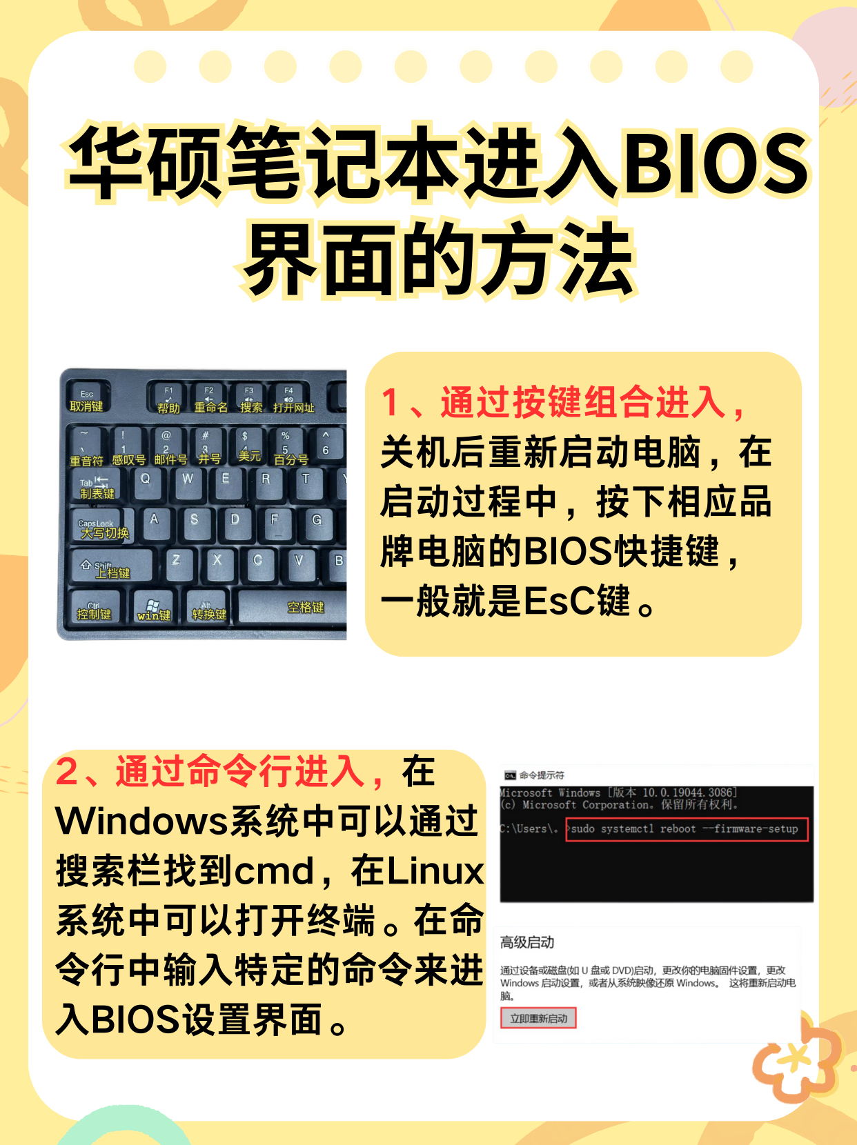 华硕b660mk怎么进bios