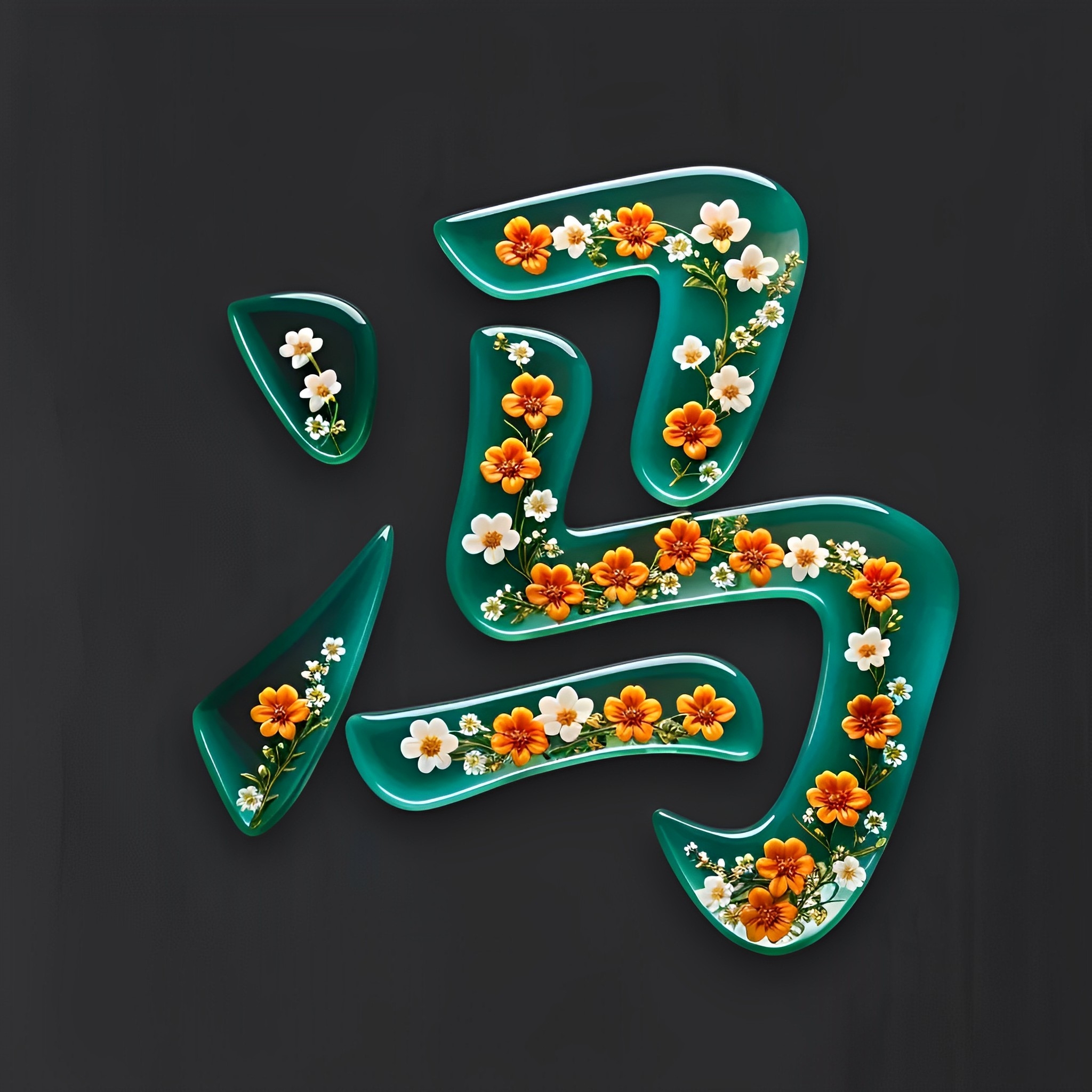 百家姓壁纸创意设计之"如玉如花"