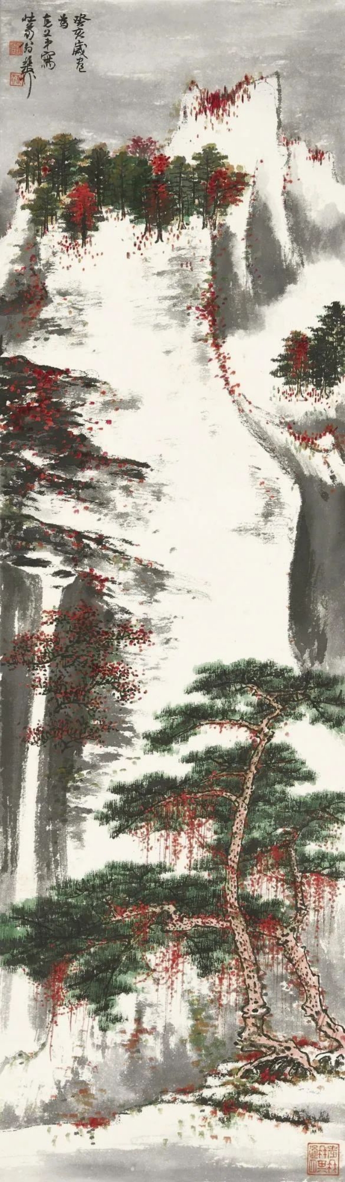 欣赏谢稚柳雪景山水画,顿觉凉爽惬意!