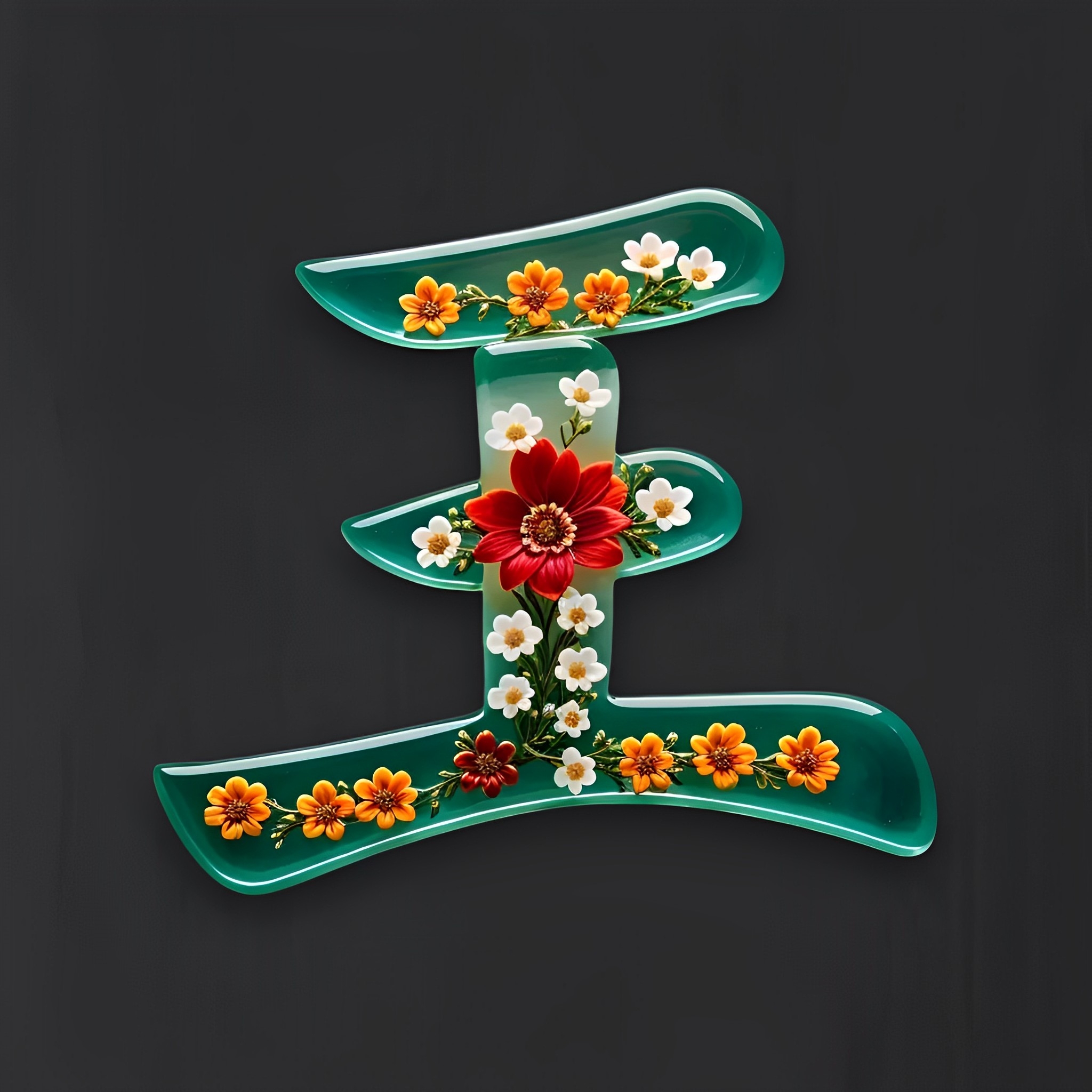 百家姓壁纸创意设计之"如玉如花"