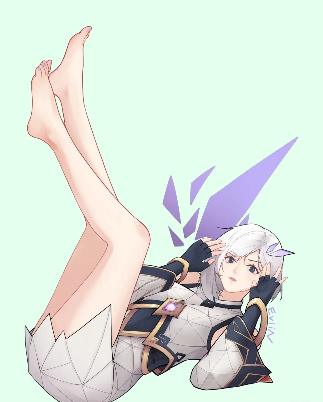 镜姐姐的大长腿也太美了吧#王者荣耀