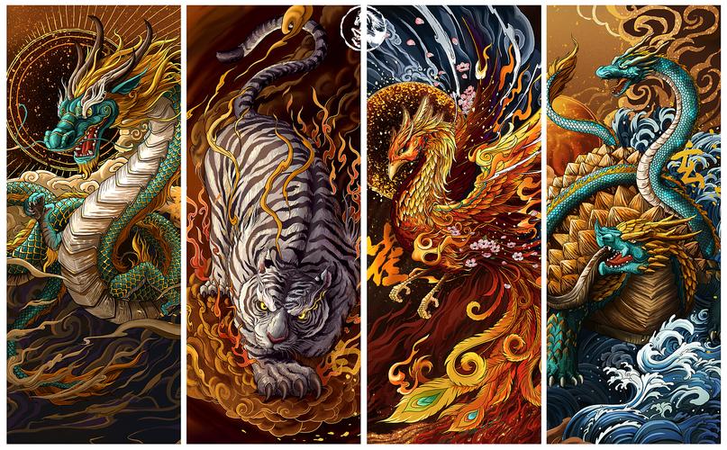 怎么画十二大神兽