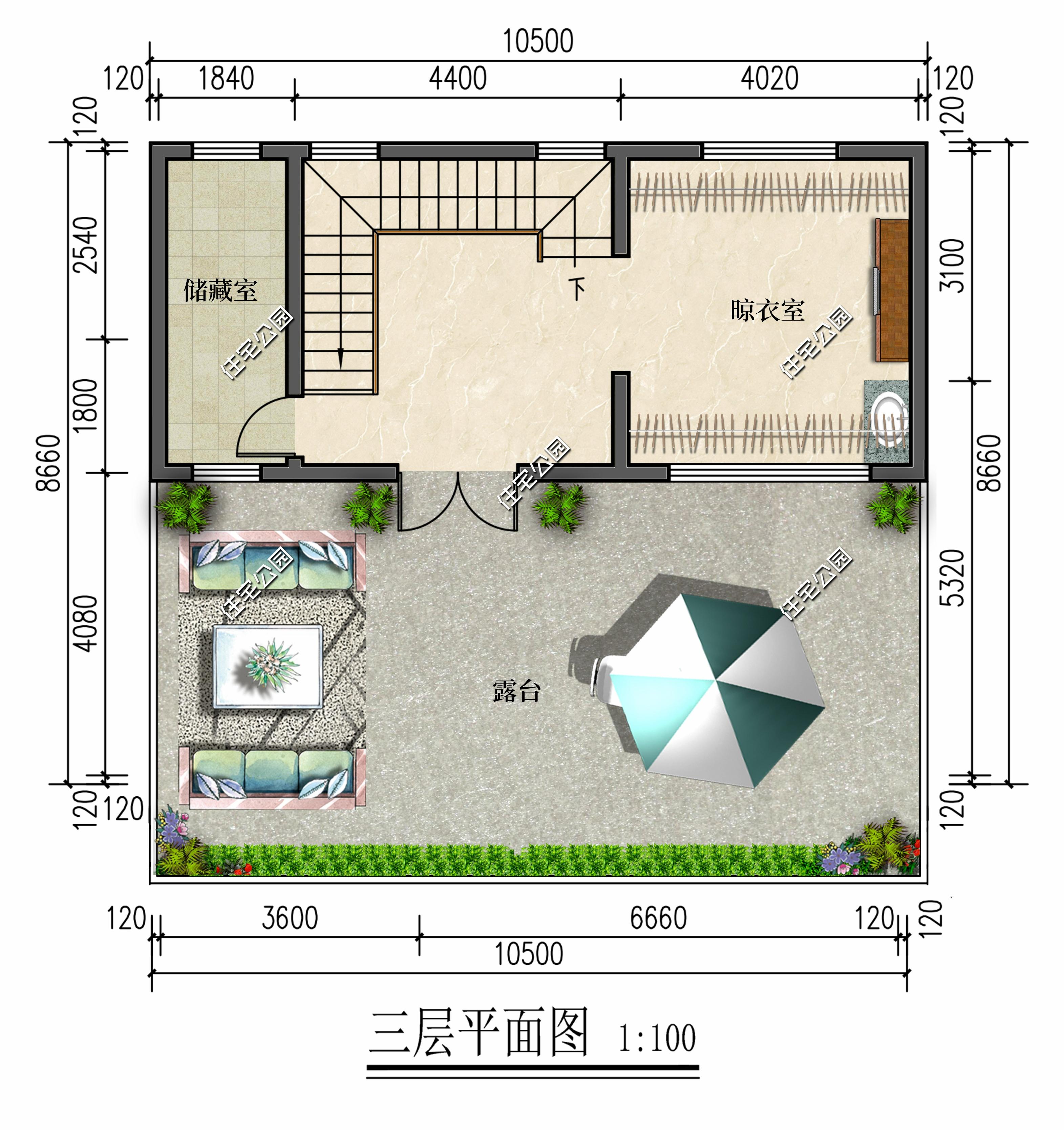 10乘10米的户型图图片