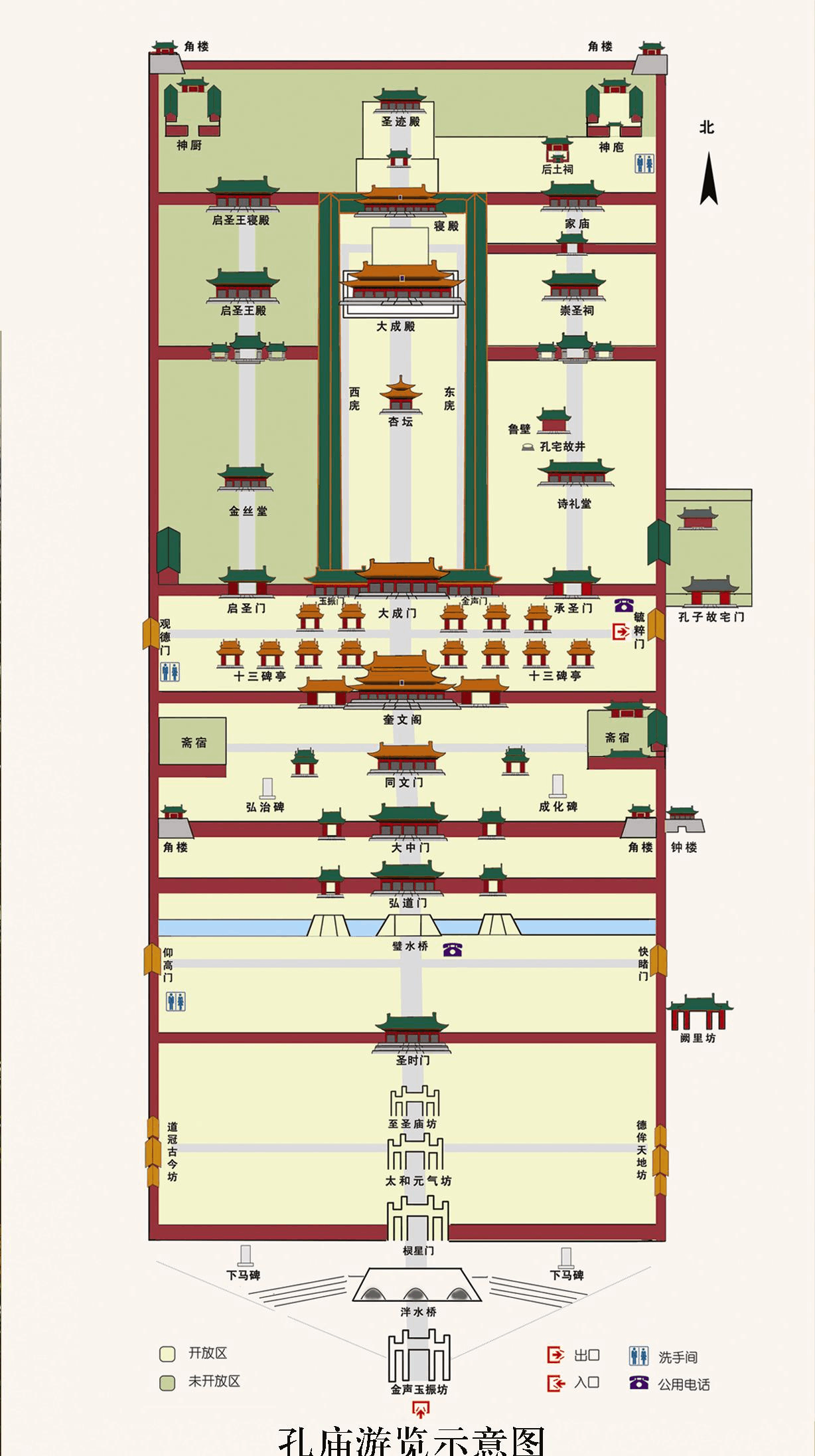 孔府旅游路线地图图片