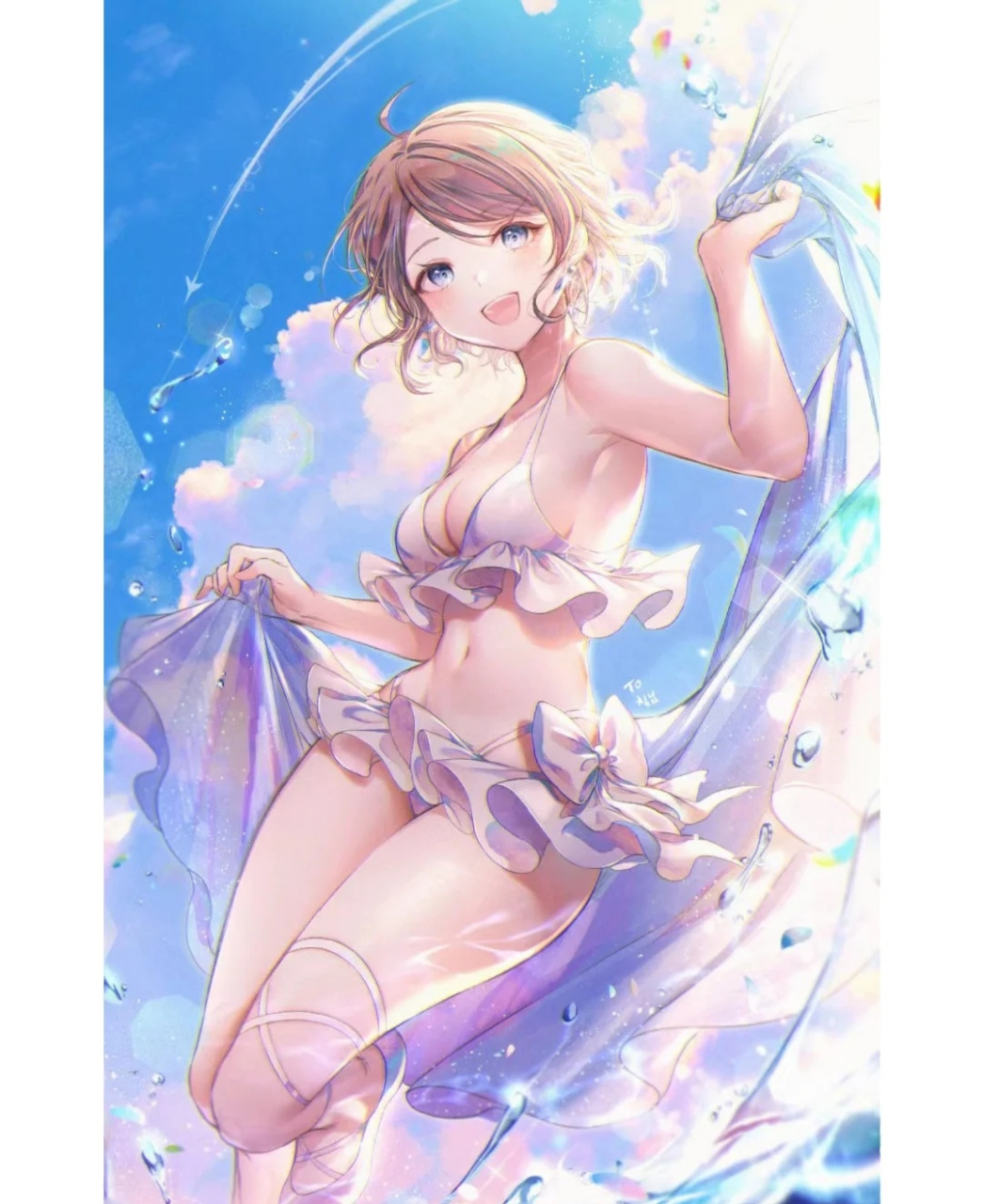 穿泳装的小姐姐也太美了吧#二次元