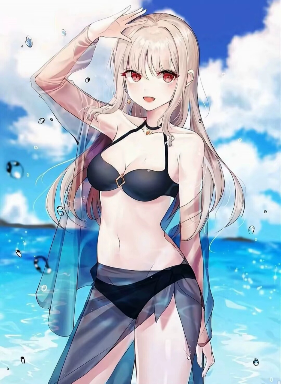 穿泳装的小姐姐也太美了#二次元