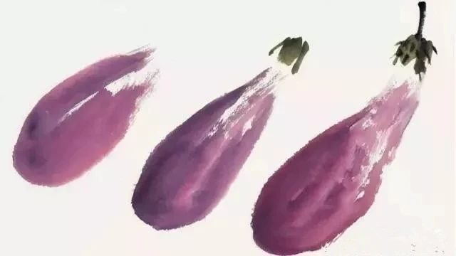 国画茄子怎么画!