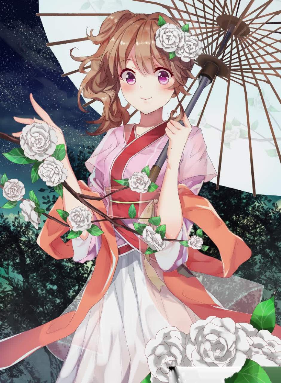 二次元古风少女简单清新壁纸——知否知否,应是绿肥红瘦