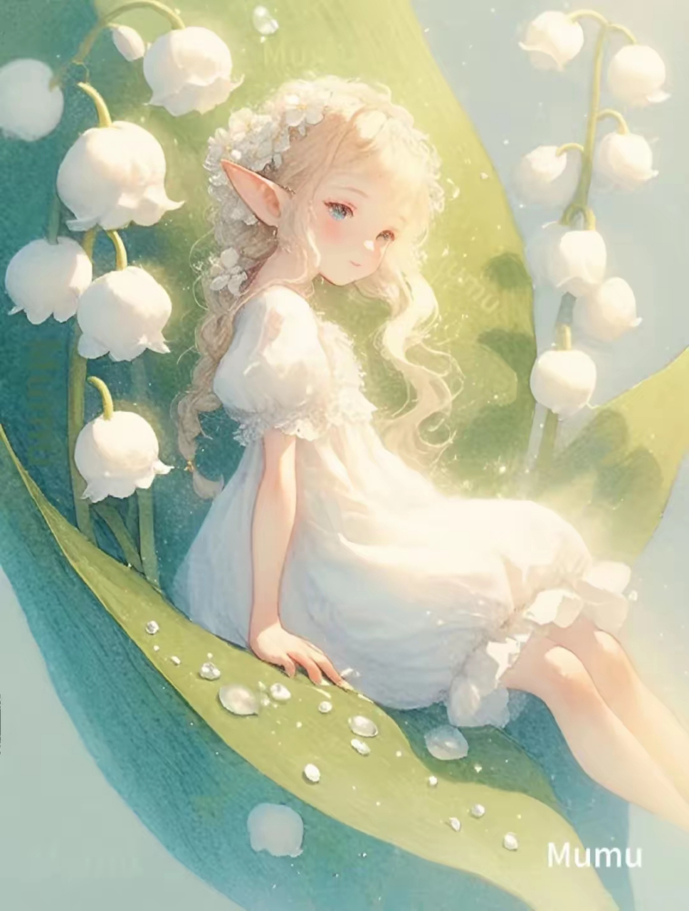 头像分享～铃兰花的小精灵,好可爱的花仙子啊 #夏日闪光旅行家