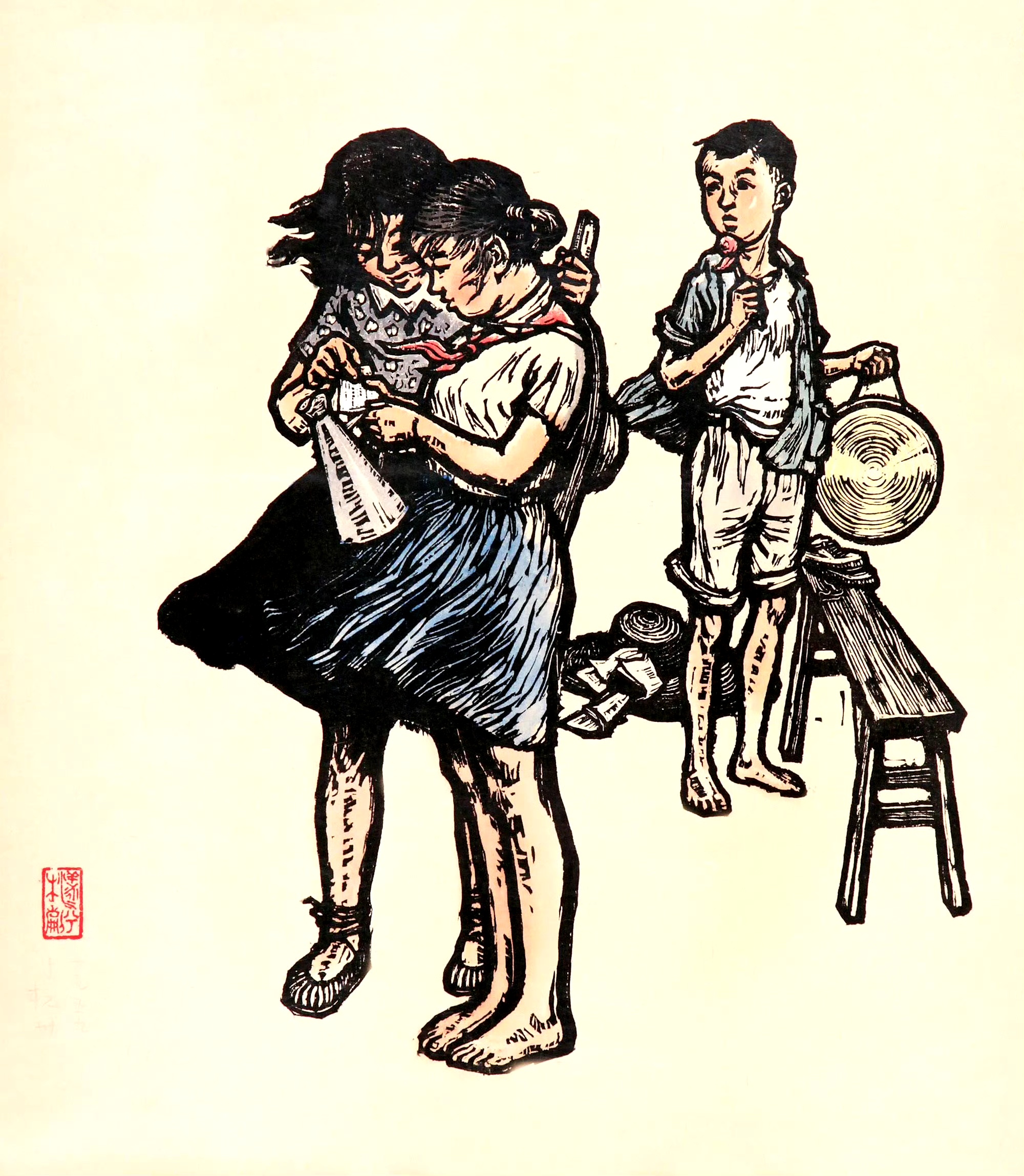 早年受珂勒惠支影响,作品多宣传抗日救亡与反映旧时社会之黑暗痛苦