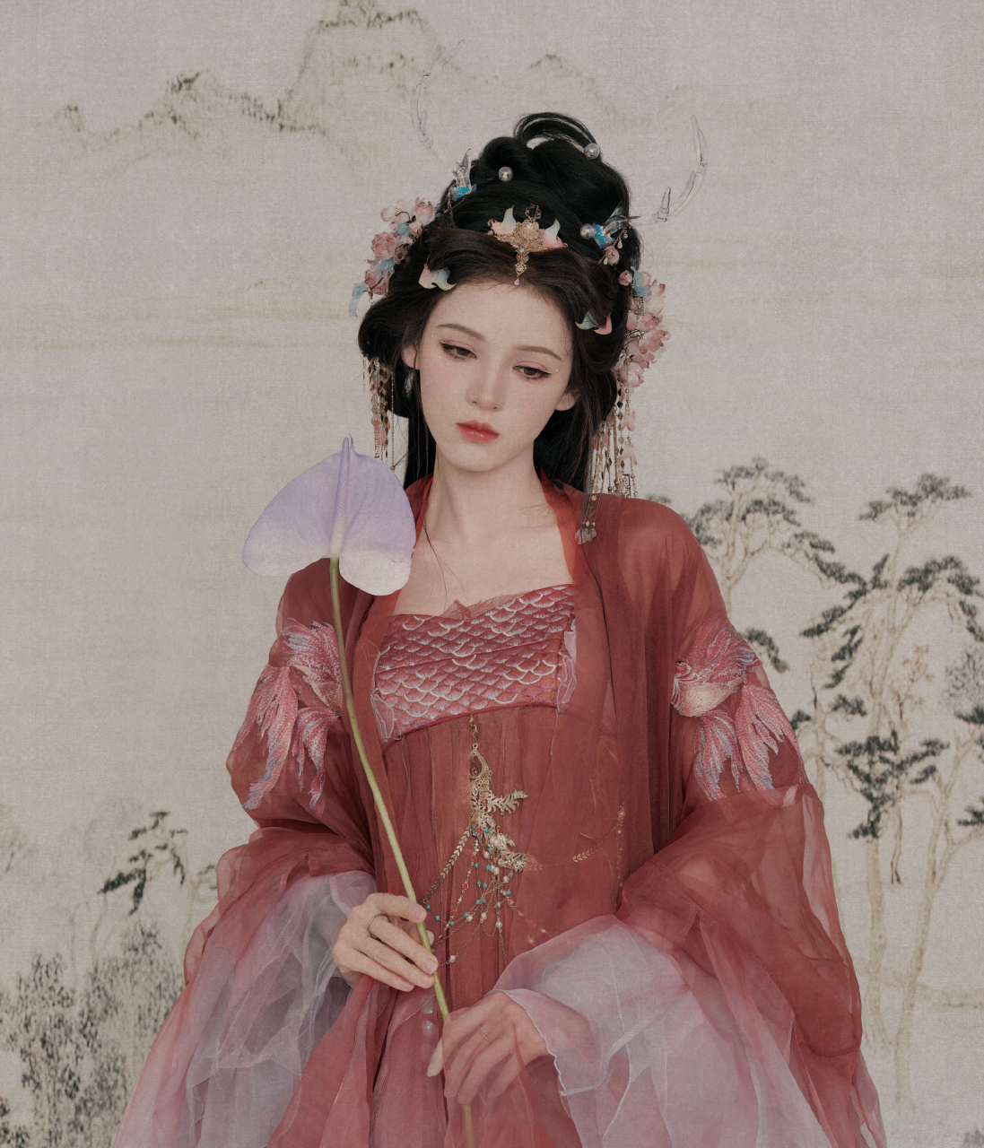 张予曦,红衣古风