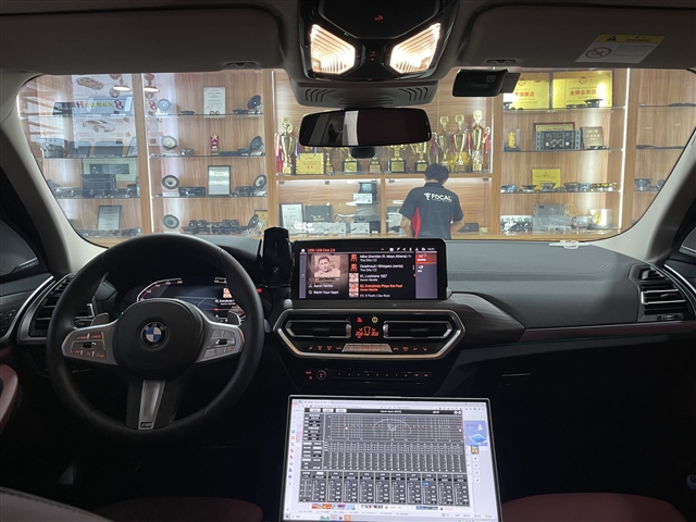 泉州宝马x3汽车音响改装诗芬尼bo10 dsp功放改装案例