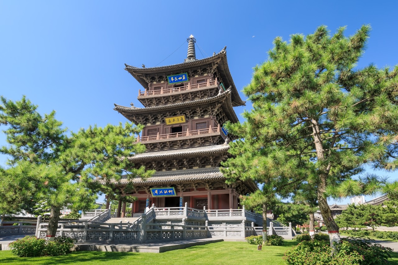 复原 山西大同华严寺下寺华严宝塔宗教性-覆钵式塔覆钵式塔,又称喇嘛