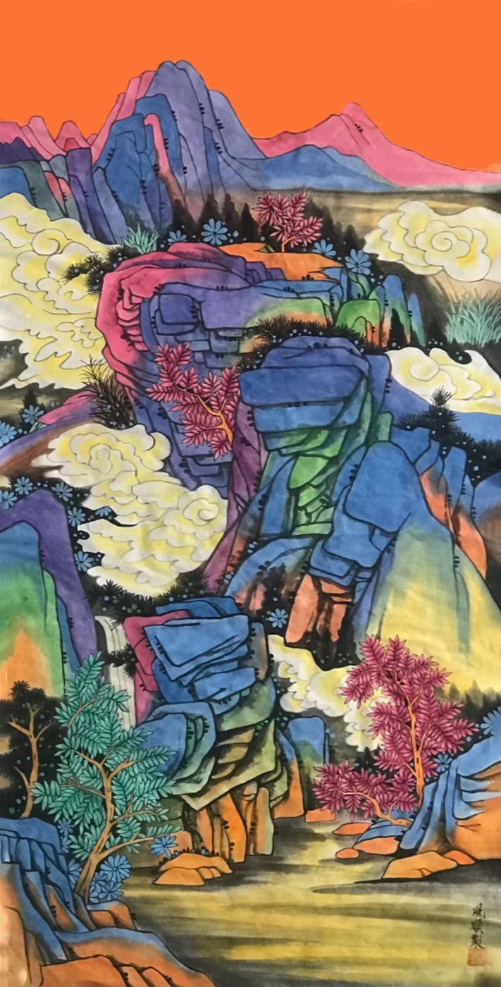 单国强祝贺画家杨风顺画展取得圆满成功,艺术之光熠熠生辉