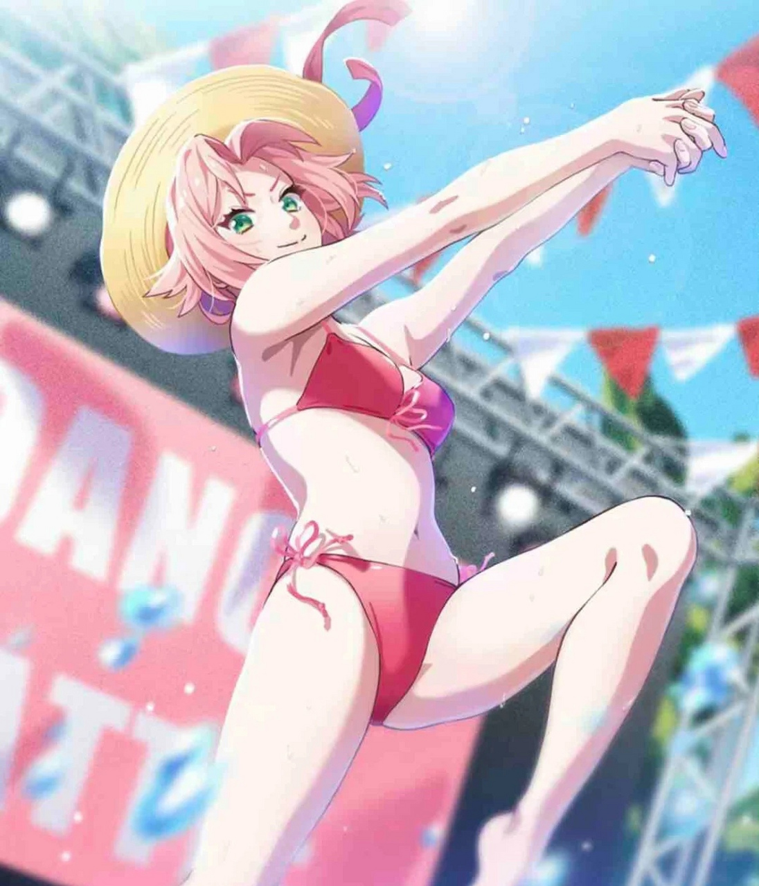 穿泳装的小樱也太美了叭#火影忍者