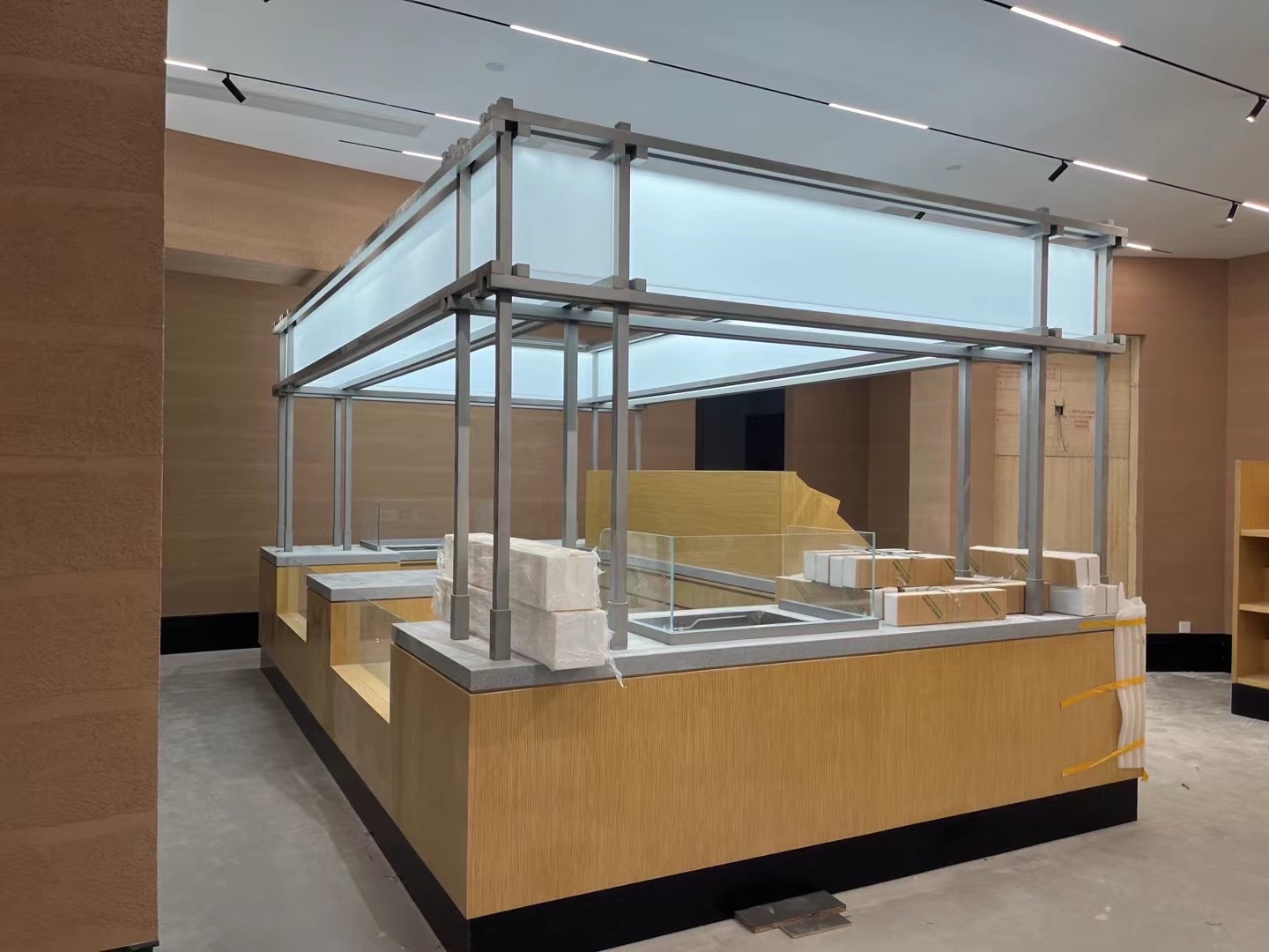 免漆板烟酒展柜免漆板书柜