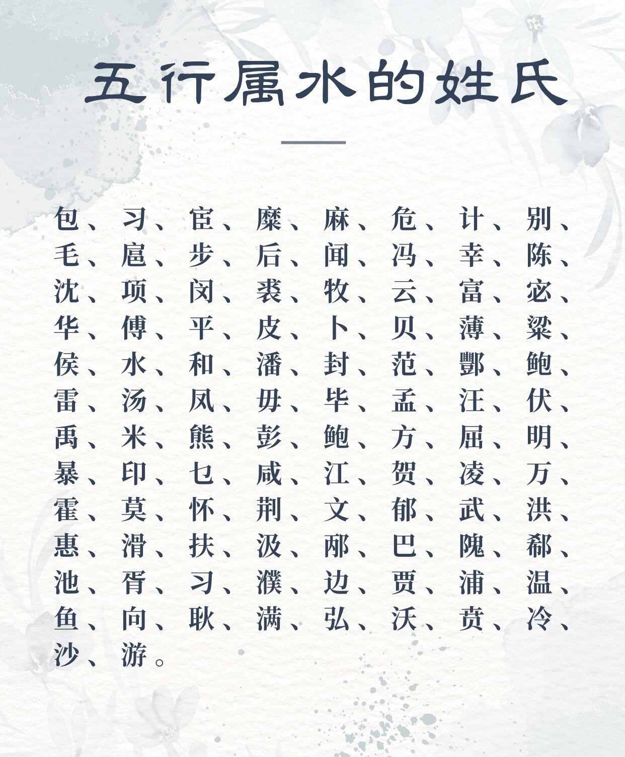 五行带水最旺名字推荐