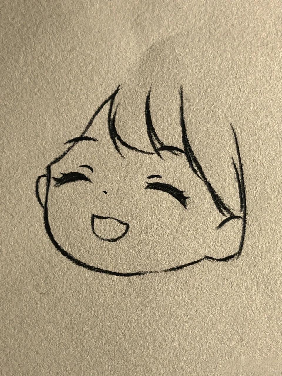 简笔画～微笑女孩 她的笑有没有甜到你心里[爱心r][爱心r][爱心r]