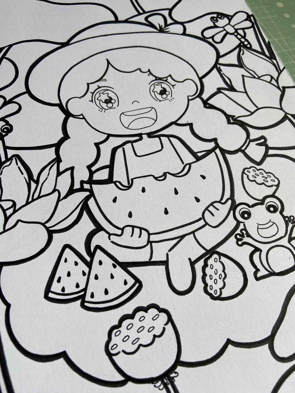 儿童画|《吃西瓜》《夏天》 马上开学啦 抓住暑期的尾巴 尝一下夏天的