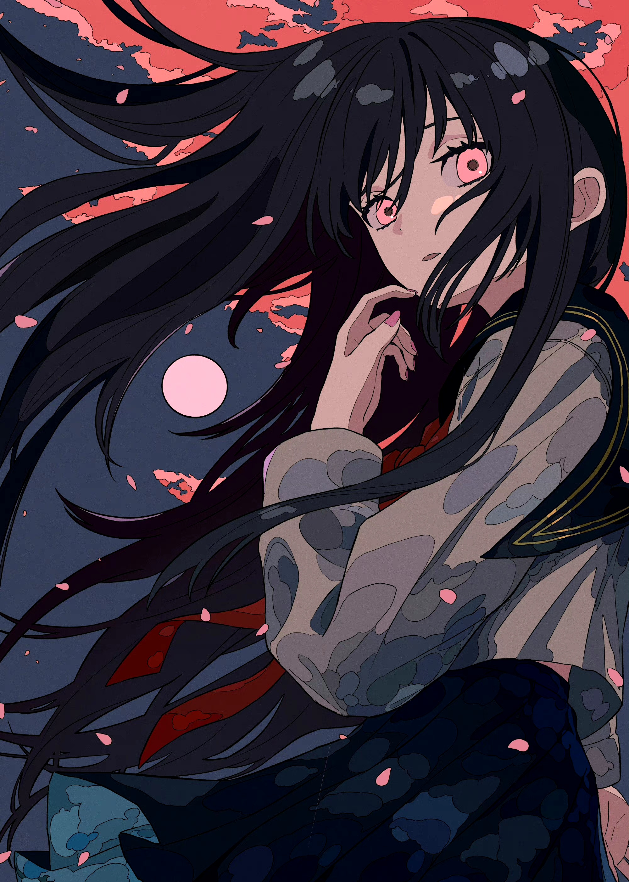 画师tsukii绘制的一组动漫人物插画作品,角色造型华丽而生动,色彩明快