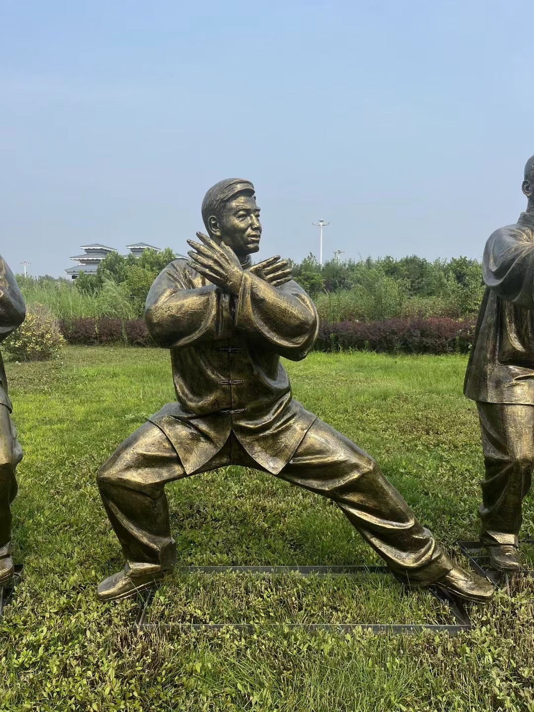 全民健身主题打太极场景人像