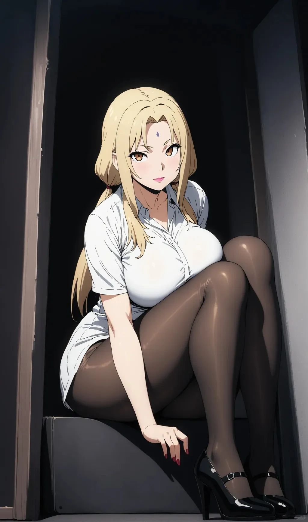 火影忍者,黑丝纲手,风韵犹存,简直太完美了