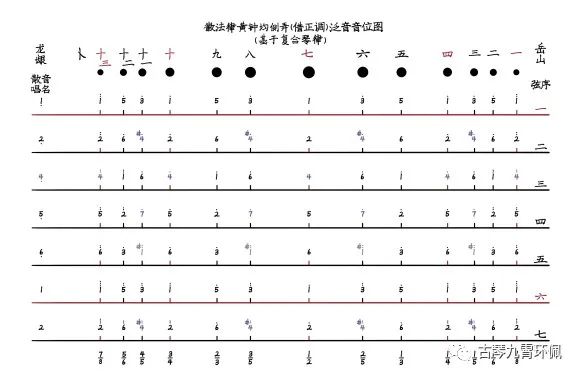 古琴徽位对照表图片