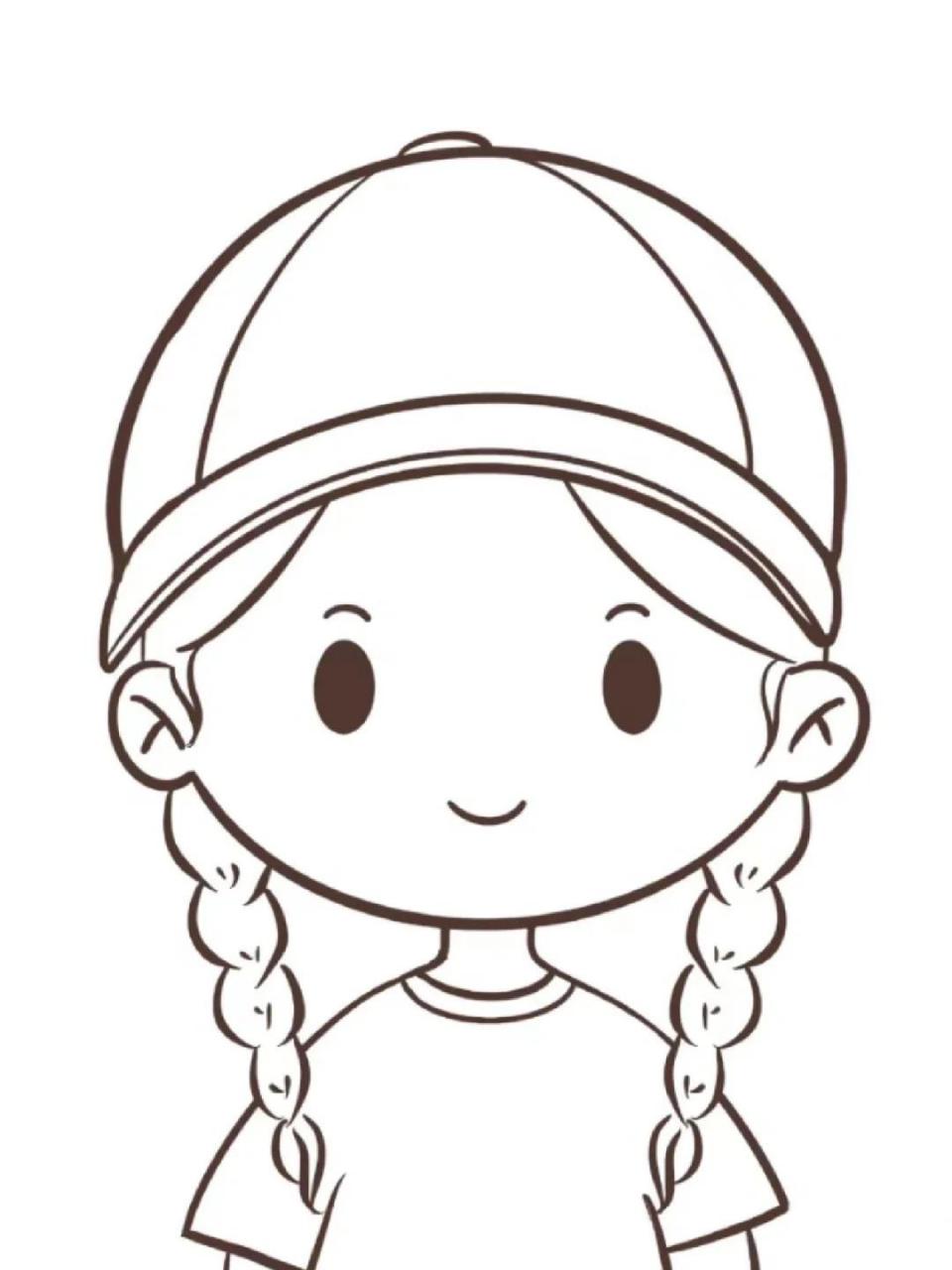 太适合当头像啦709915简笔画小女孩9799 看着就很喜欢吖 简