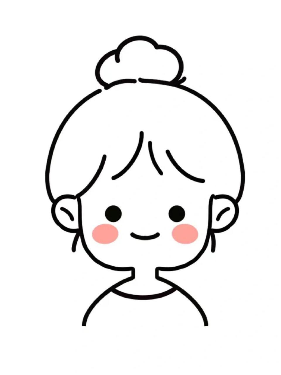 太适合当头像啦✌🏻️简笔画小女孩👧🏻 看着就很喜欢吖 简