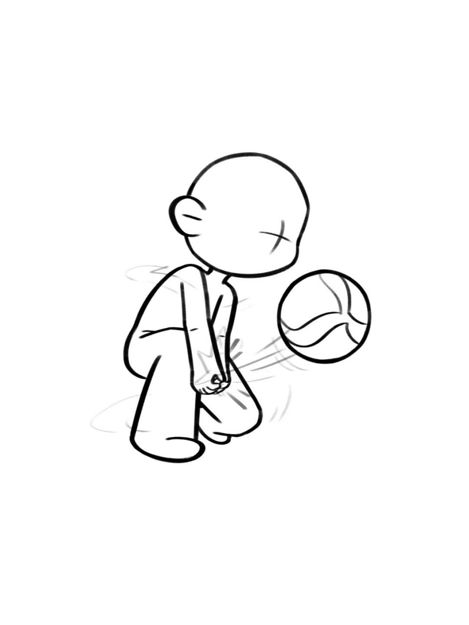 q版人物动态|3头身|排球 6个打排球动态 我画的素材分享给大家 吱一声