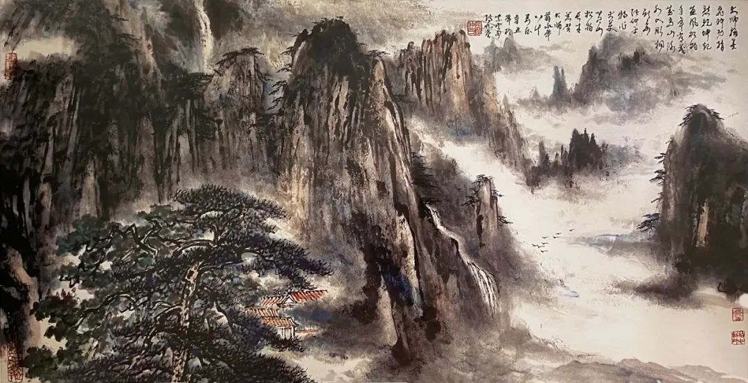 张仲平山水画图片图片