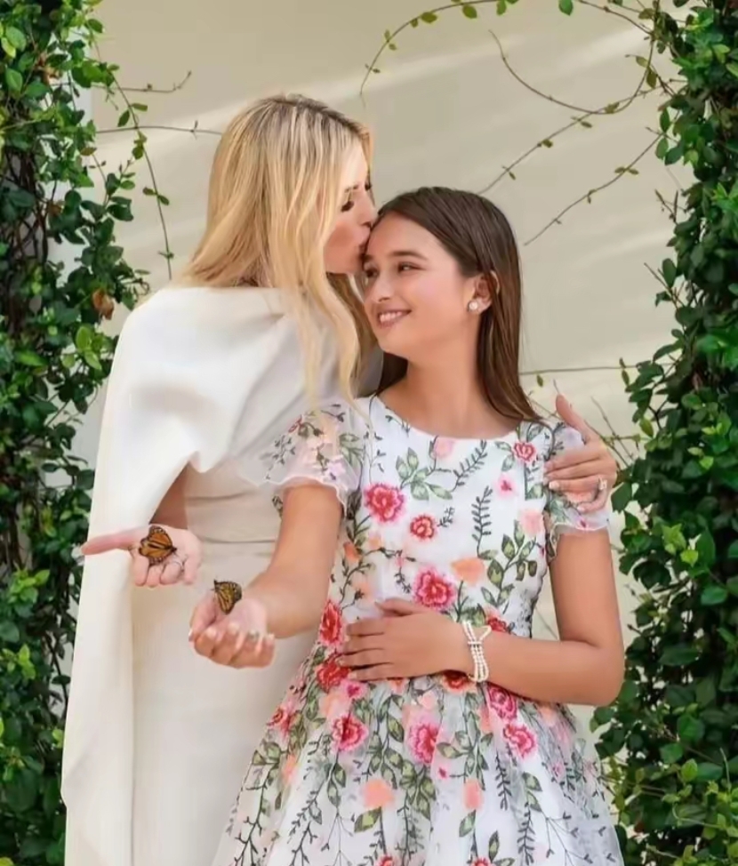 今日热点你咋看# 伊万卡发文庆祝女儿13岁生日,阿拉贝拉身着白色踊è