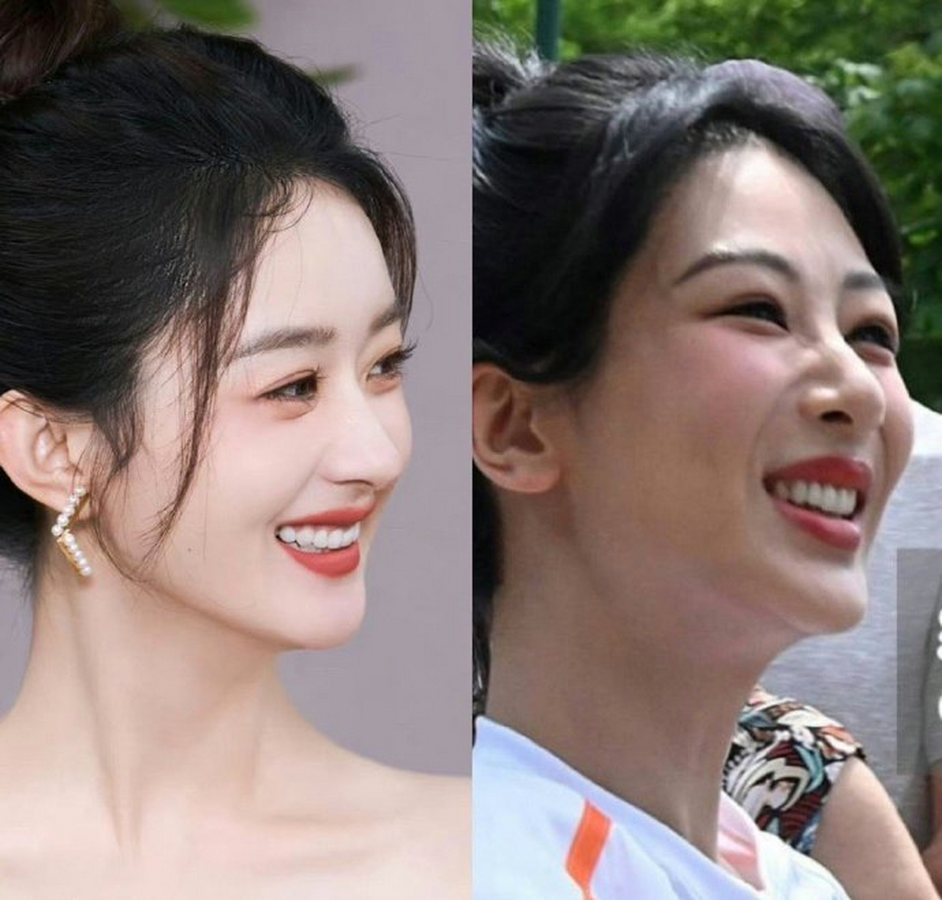 杨紫和赵丽颖的同款笑容