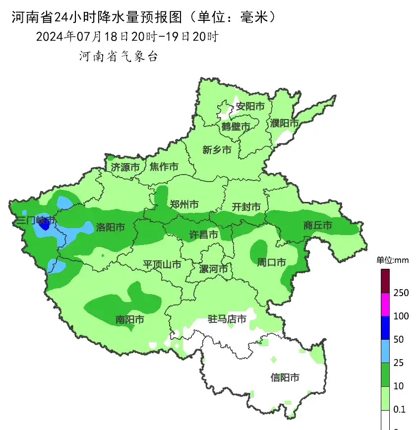 河南最新降雨分布图图片