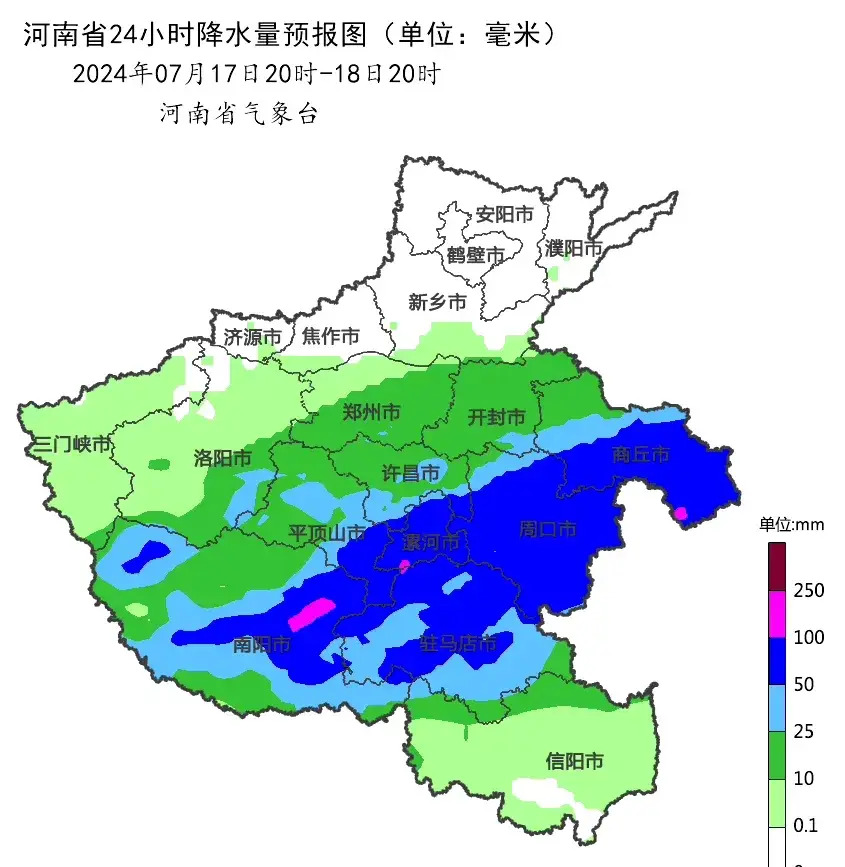 河南最新降雨分布图图片