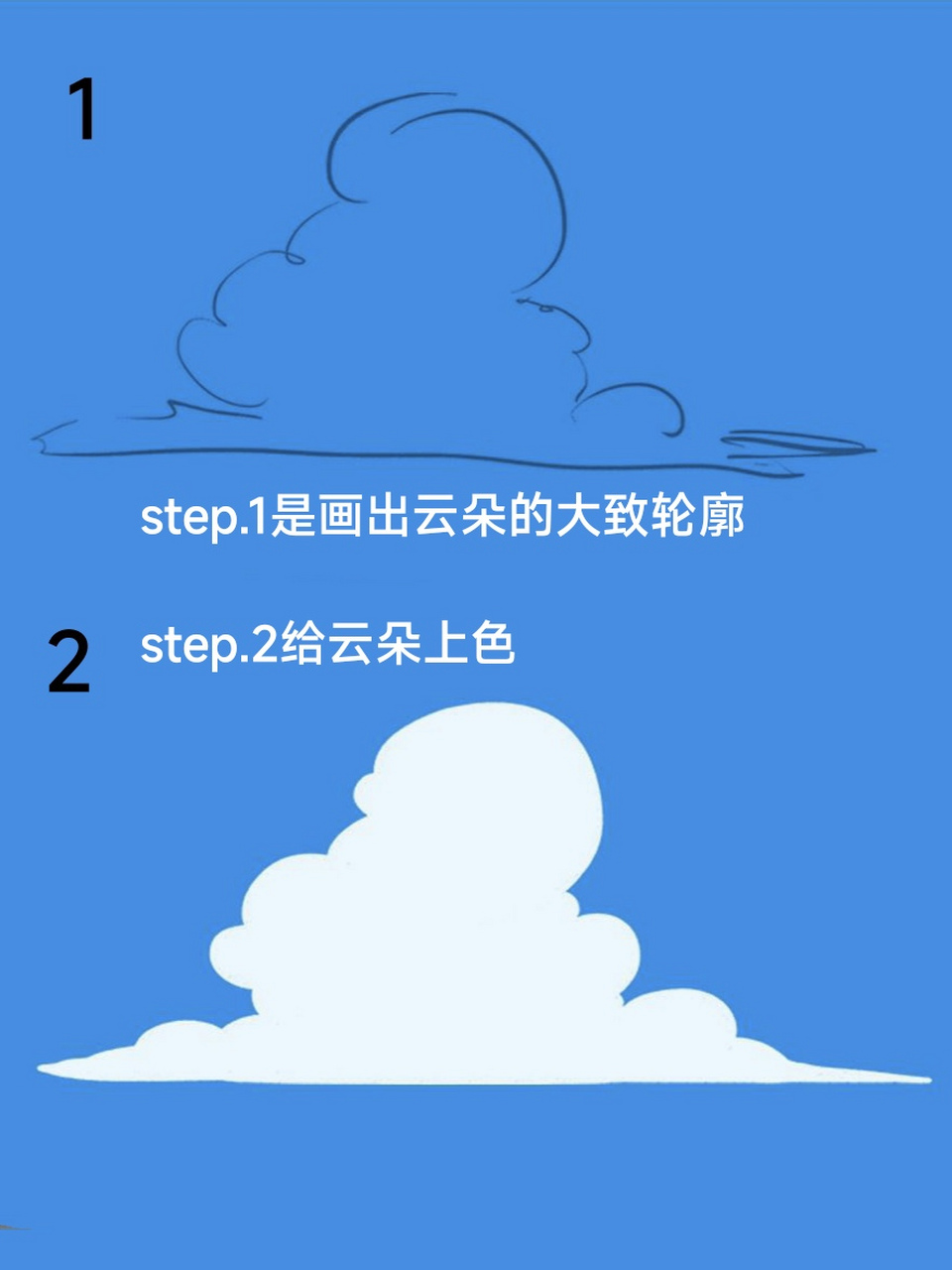 天空简笔画彩色幼儿园图片