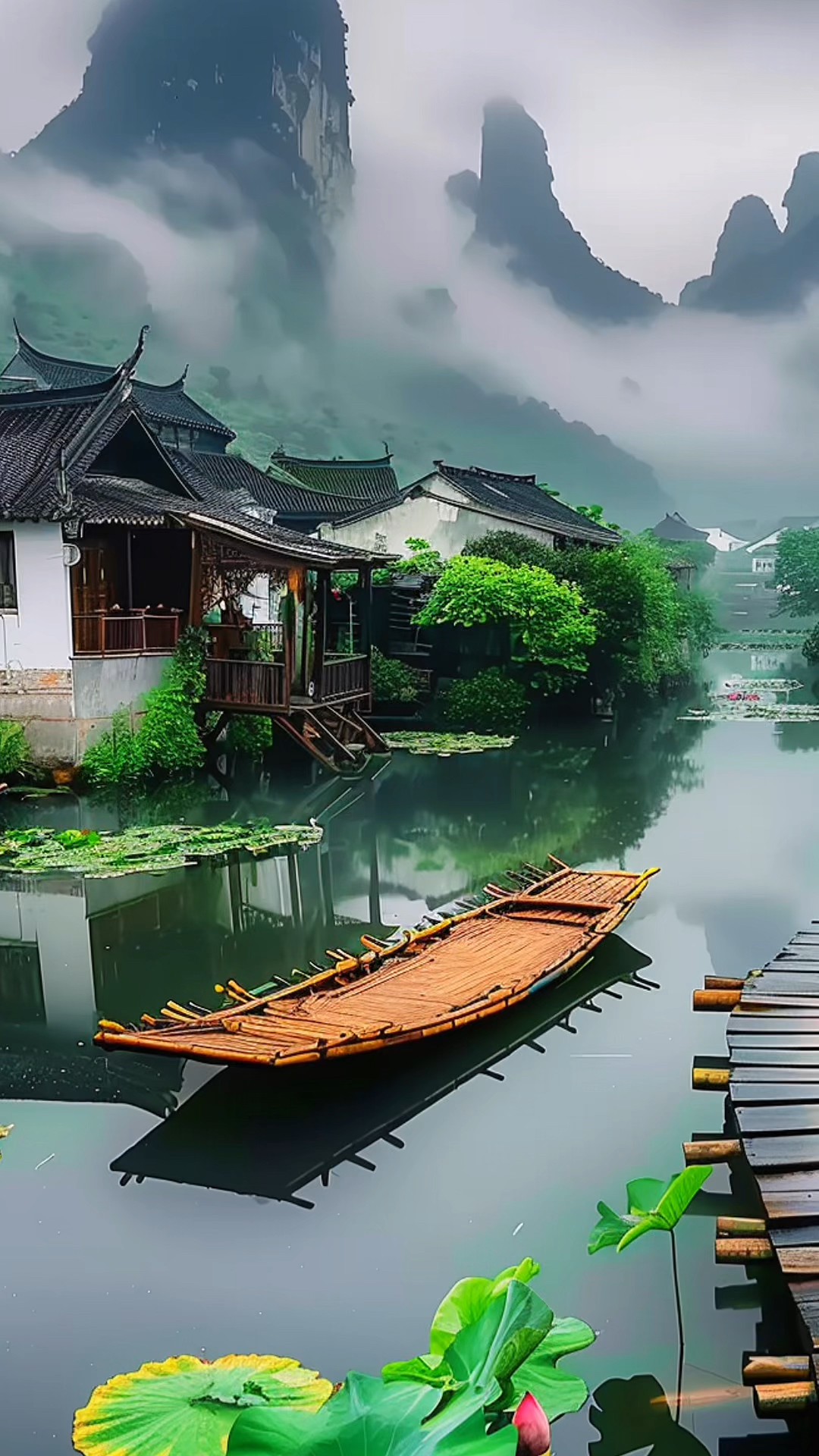 烟雨蒙蒙风景图片图片