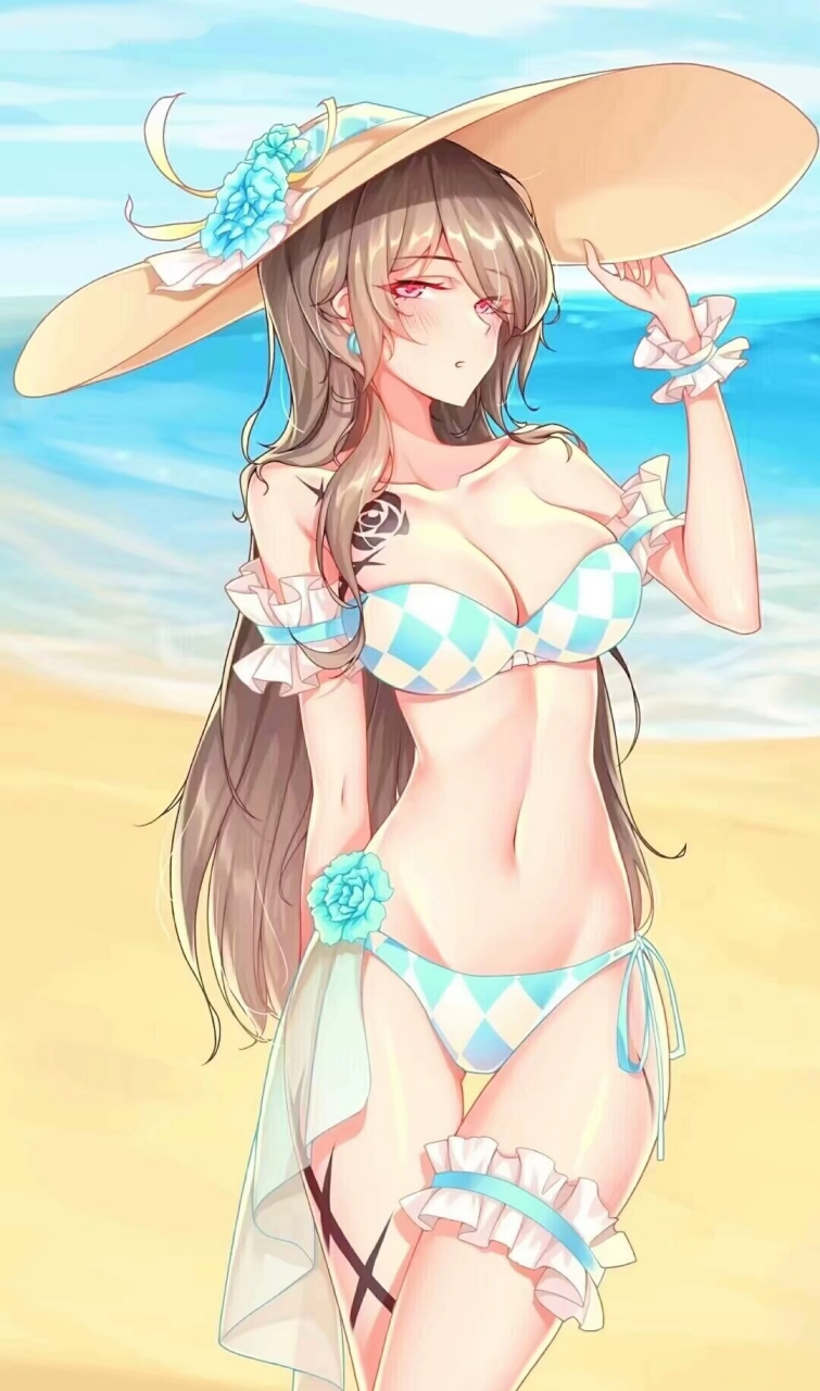 穿泳装的小姐姐也太美了吧!#二次元