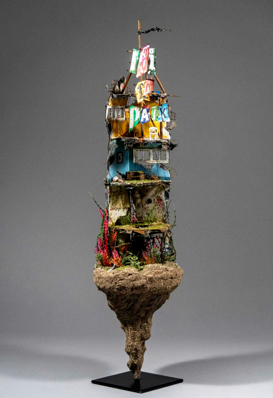 法国艺术家simon laveuve雕塑作品欣赏,他融合了立体造型与舞台设计