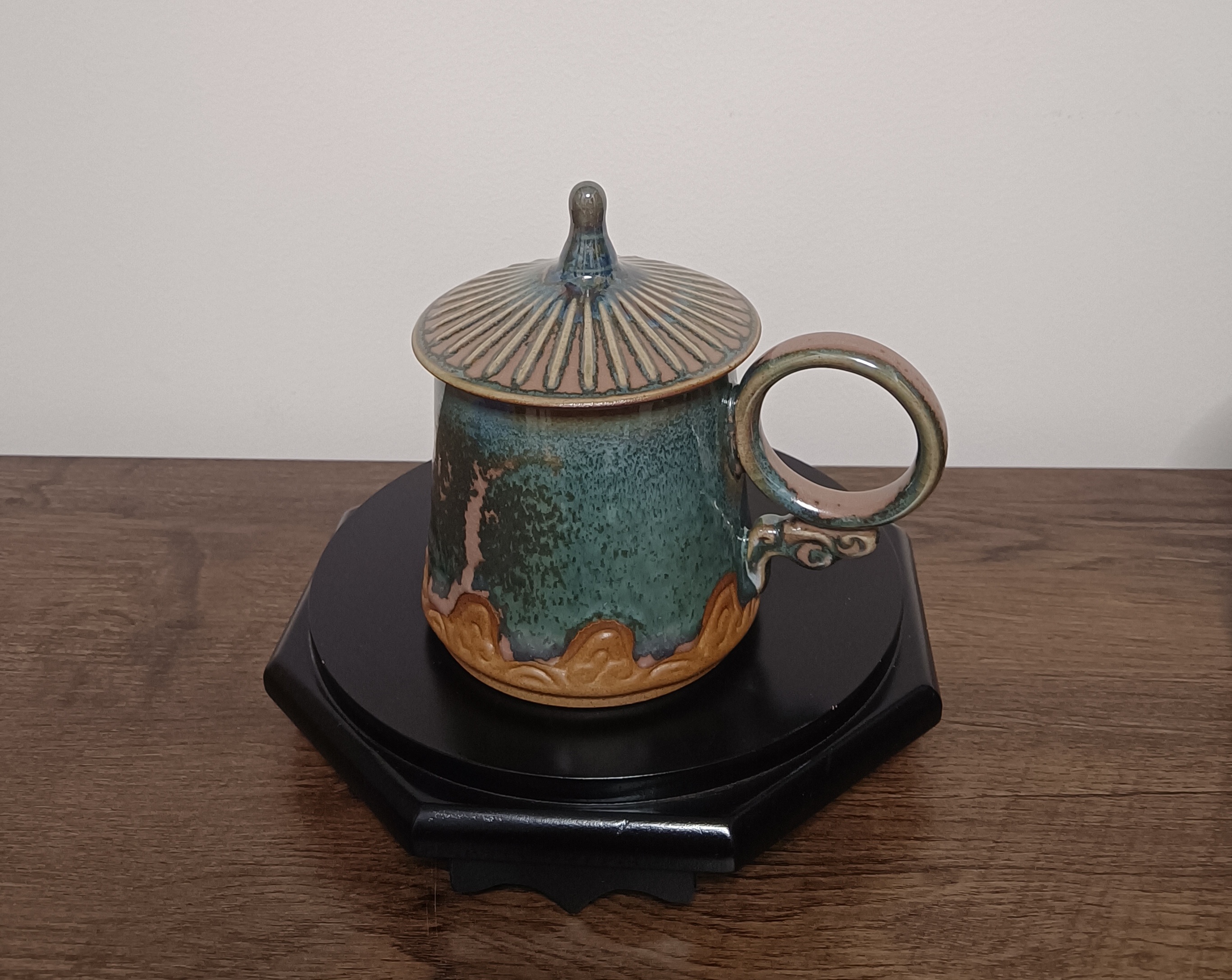 钧瓷手工制作精品茶器《山海杯》