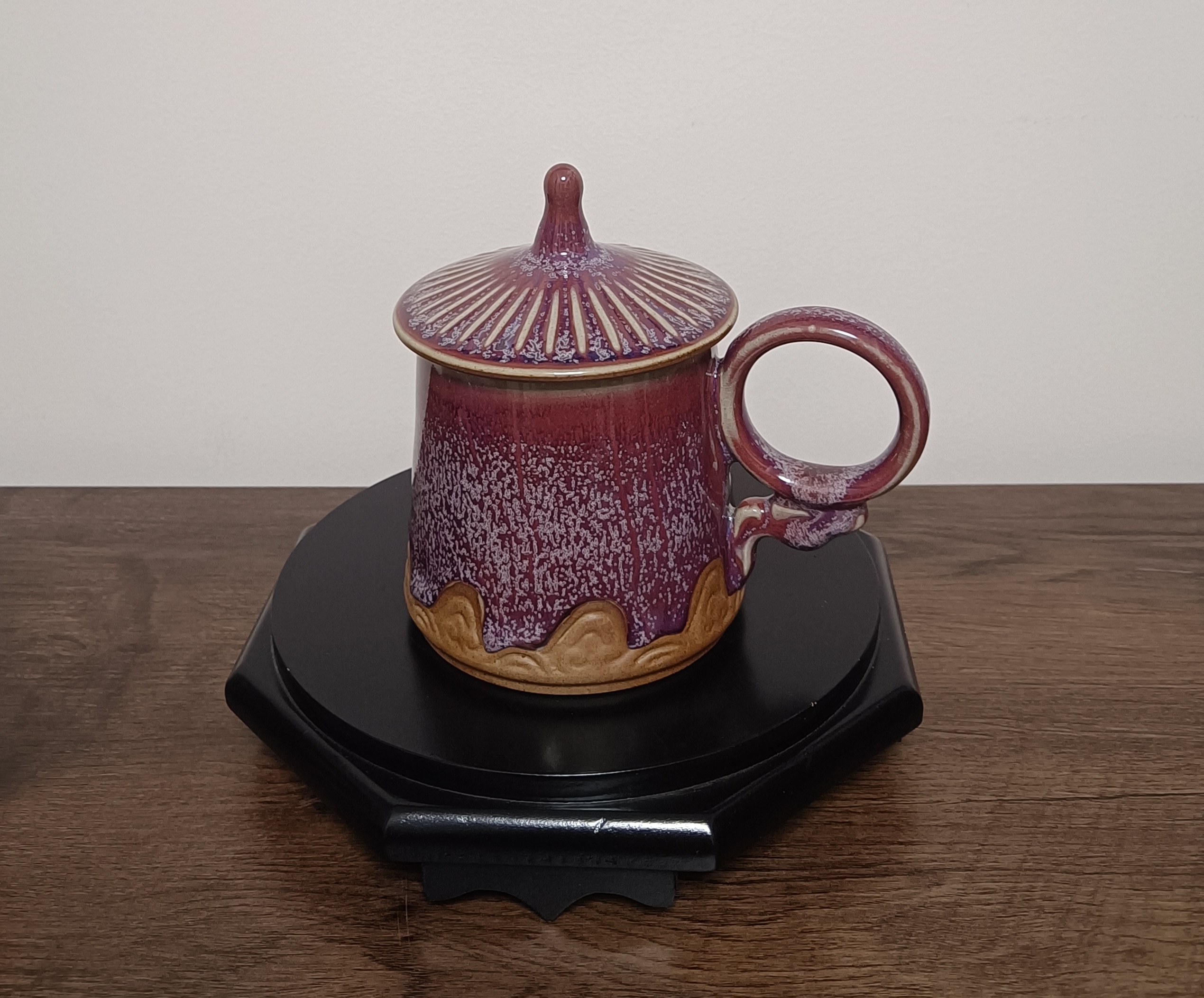 钧瓷手工制作精品茶器《山海杯》