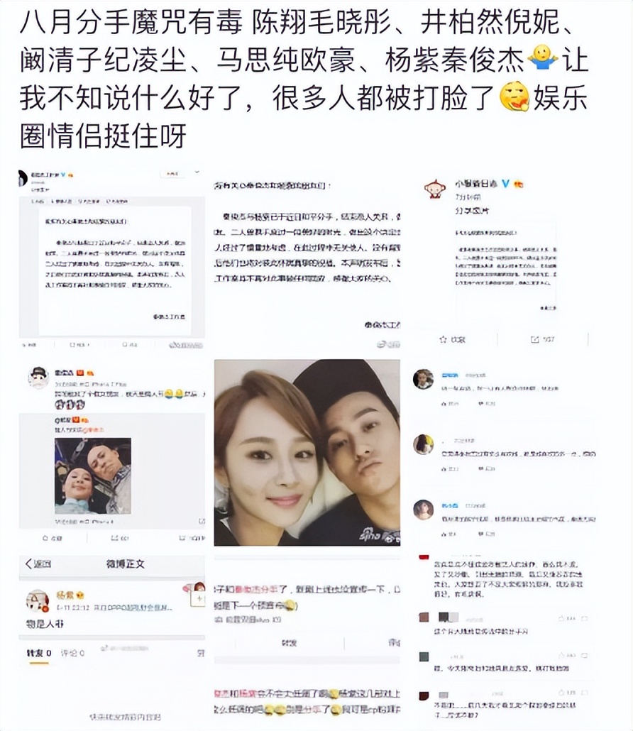 杨紫和秦俊杰分手图片