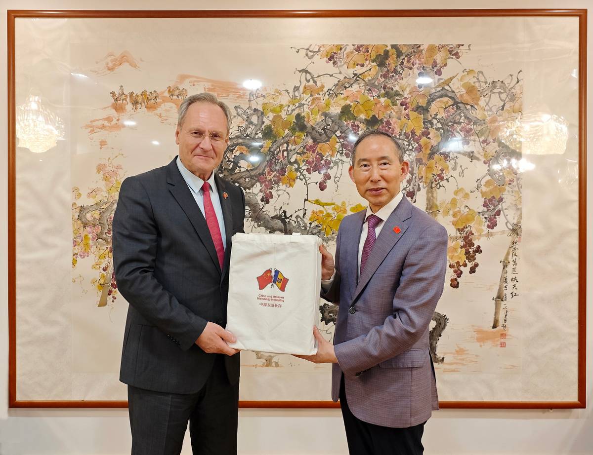 龙宇翔与摩尔多瓦驻华大使杜米特鲁·贝拉基什亲切会见