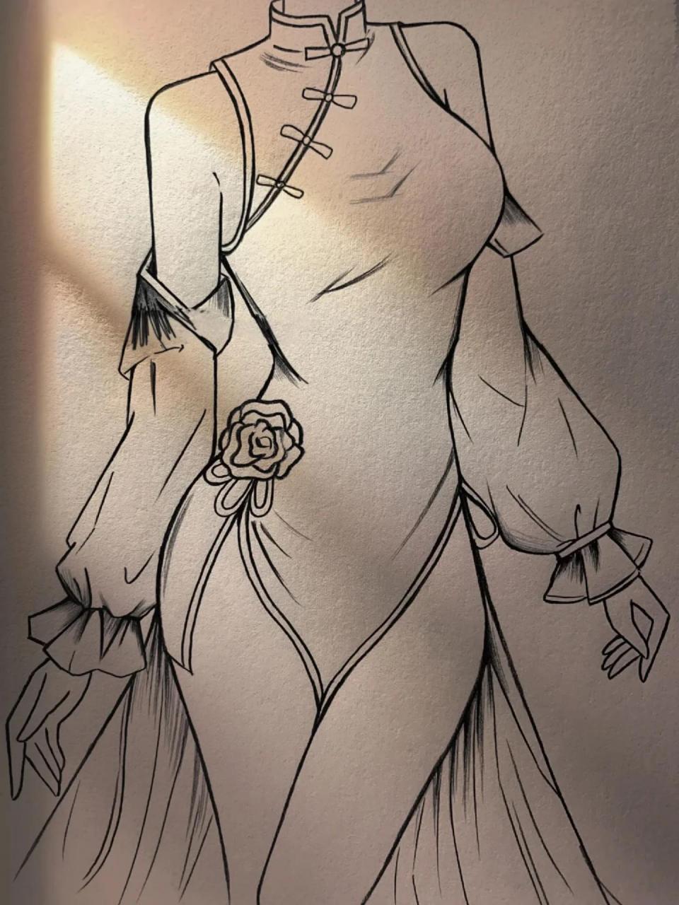 旗袍 [害羞r]旗袍画法教程来啦[勾引r] [害羞r]教程在后面呦[向右r]