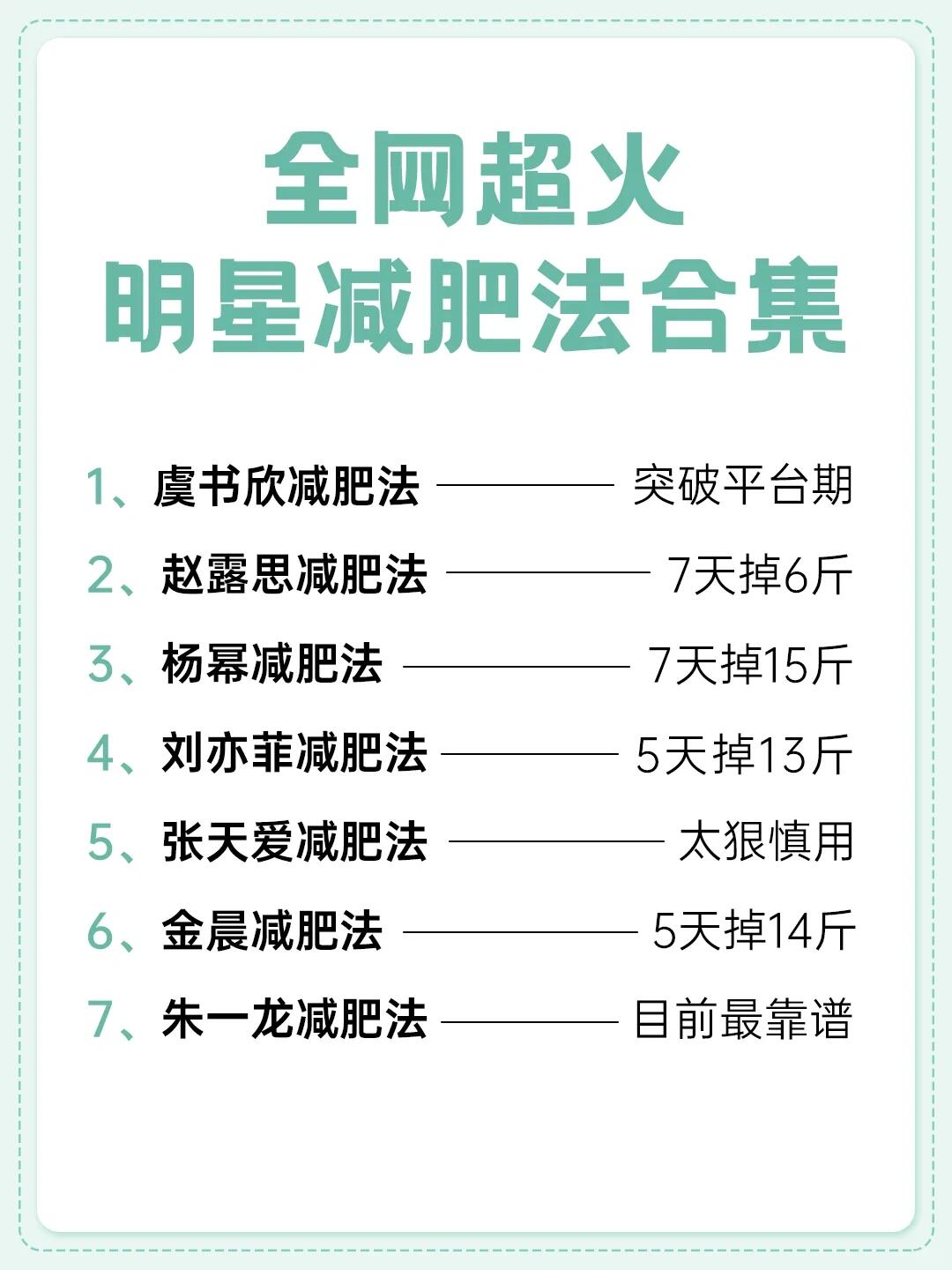 7个很牛的减肥方法,一定要收藏!