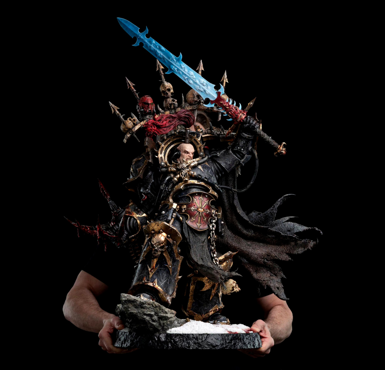 新西兰维塔工作室 战锤40k 掠夺者阿巴顿 1/6 雕像,他是混沌星际战士